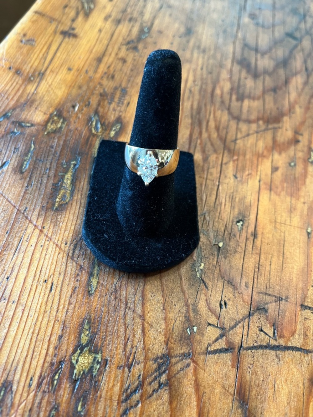 14K Yellow Gold and Diamond Marquise Ring Size 6 - Priced Below Appraised Value